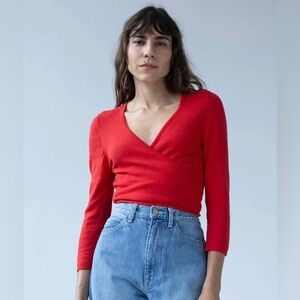 NWT Shaina Mote Elsa Top - Vermillion